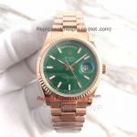Copy Rolex Day-Date Green Face Rolex Gold Watch